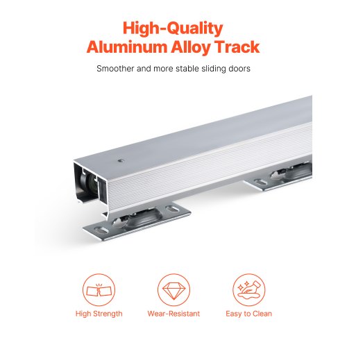 Sliding Pocket Door Hardware Track Kit 473 ft Heavy Duty Pocket Door