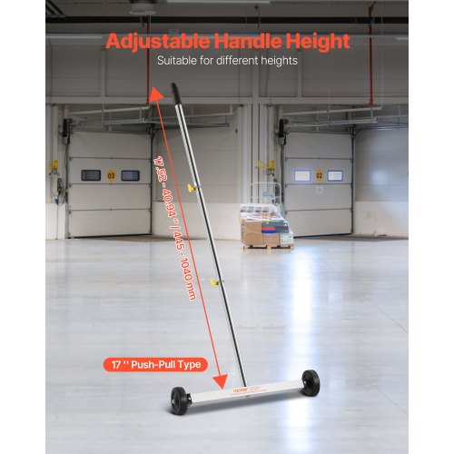 Magnetic Sweeper with Wheels 17 inch 10 lbs Load Capacity Lightweight