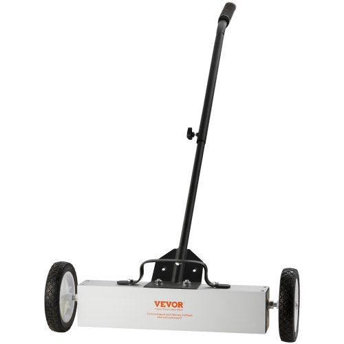 45Lbs Rolling Magnetic Sweeper with Wheels PushType Magnetic Pick Up Sweeper