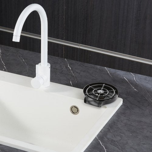 Glass Rinser 10 Powerful Spraying Jets 360° Rotating Cup Rinser for Sink
