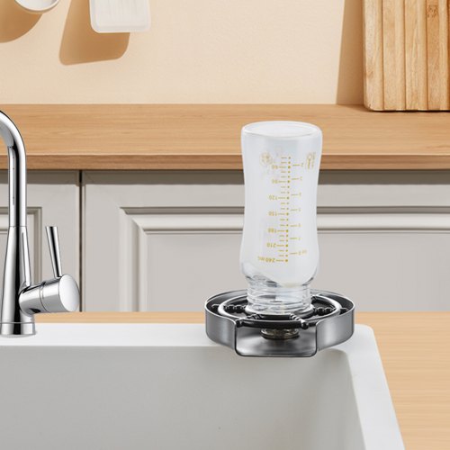 Glass Rinser 10 Powerful Spraying Jets 360° Rotating Cup Rinser for Sink