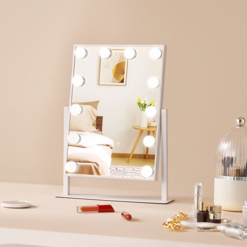 Hollywood Vanity Mirror With Lights 12 Dimmable Bulbs 3 Color Lighting