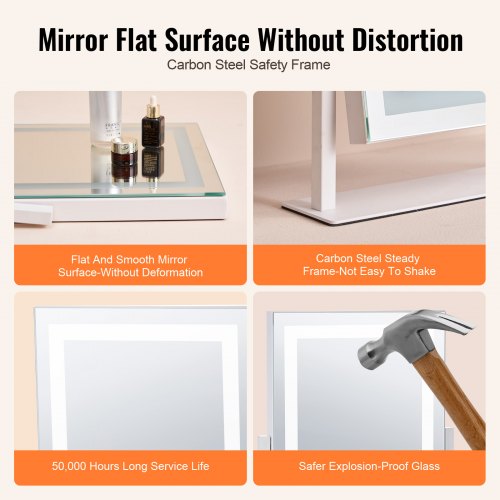 Vanity Mirror with Lights Three Color Lighting Modes Lighted Makeup LED