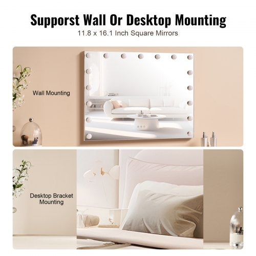 Hollywood Vanity Mirror With Lights Dimmable Bulbs 3 Color Lighting Modes