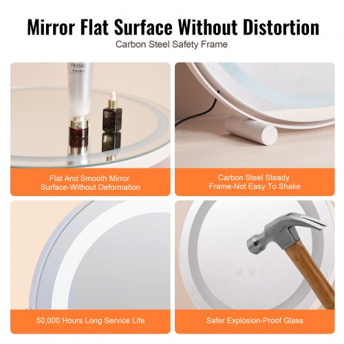 20 Vanity Mirror With Lights LED Makeup Mirror 3 Color Lighting Modes