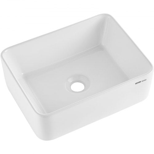 Rectangle Vessel Sink 16 x 12 Bathroom Vessel Sink Countertop White