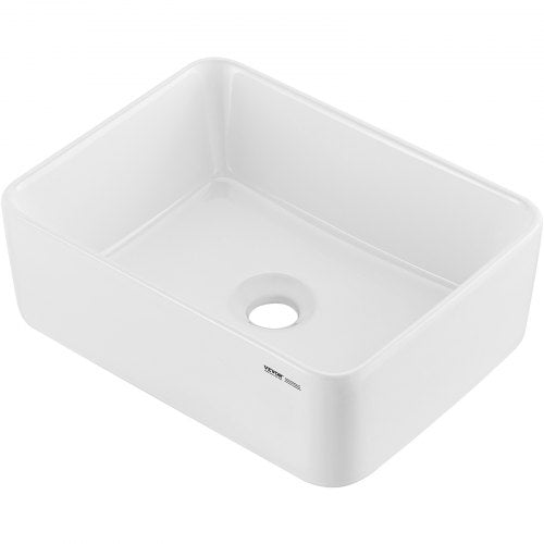 Rectangle Vessel Sink 16 x 12 Bathroom Vessel Sink Countertop White
