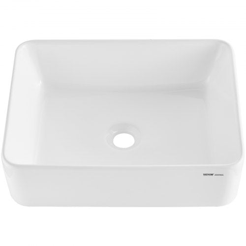 Rectangle Vessel Sink 19 x 147 Bathroom Vessel Sink Countertop White
