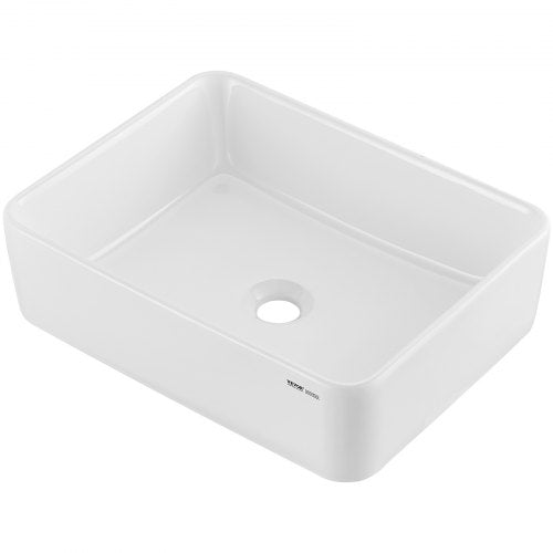 Rectangle Vessel Sink 19 x 147 Bathroom Vessel Sink Countertop White