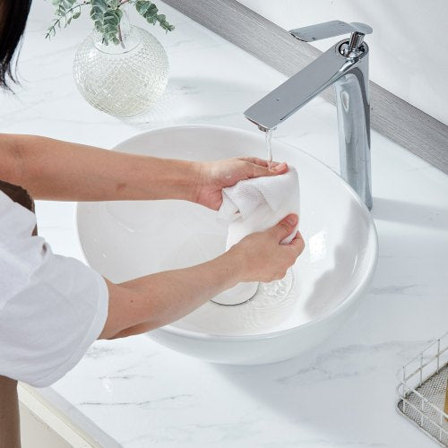 Oval Vessel Sink 16 x 134 Bathroom Vessel Sink Bowl Countertop White