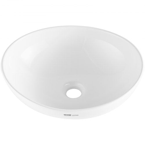 Oval Vessel Sink 16 x 134 Bathroom Vessel Sink Bowl Countertop White