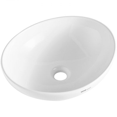 Oval Vessel Sink 16 x 134 Bathroom Vessel Sink Bowl Countertop White