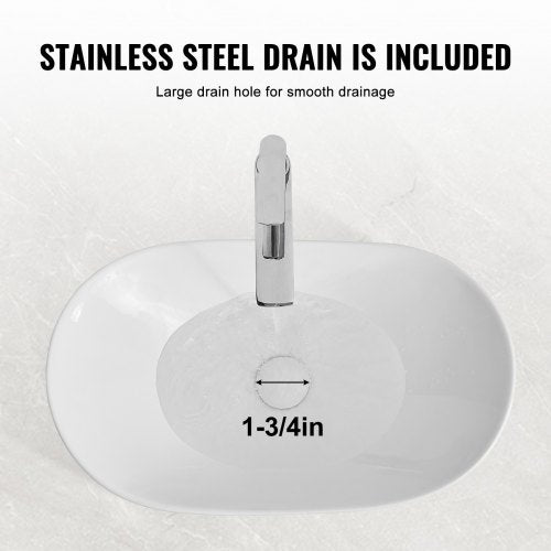 Oval Vessel Sink 233 x 142 Bathroom Vessel Sink Bowl Countertop White