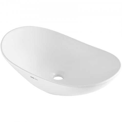 Oval Vessel Sink 233 x 142 Bathroom Vessel Sink Bowl Countertop White