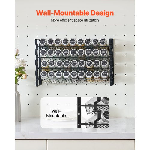 Spice Rack Organizer for Cabinet Spice Organizer with 36 Empty Spice Jars