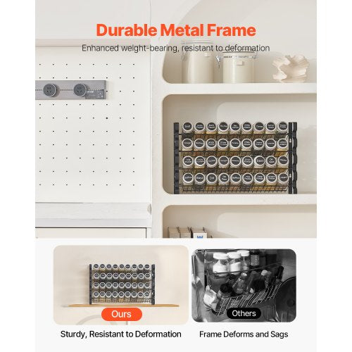 Spice Rack Organizer for Cabinet Spice Organizer with 36 Empty Spice Jars