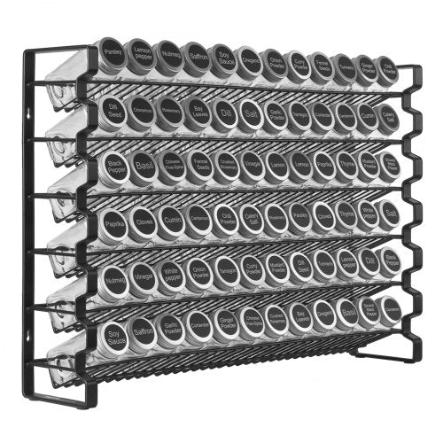Spice Rack Organizer for Cabinet Spice Organizer with 72 Empty Spice Jars