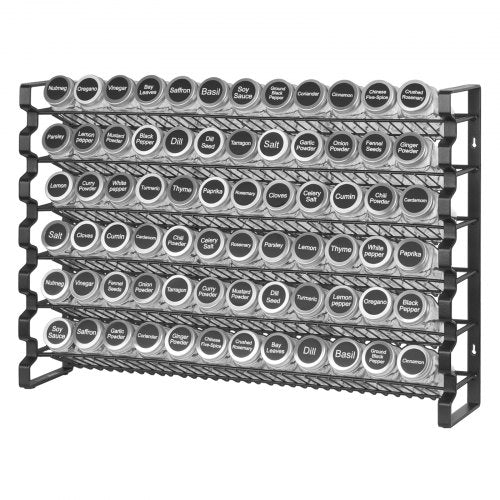 Spice Rack Organizer for Cabinet Spice Organizer with 72 Empty Spice Jars