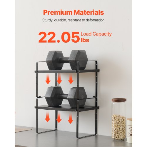 Adjustable Kitchen Cabinet Shelf Organizer Expandable 2 Tier Cabinet Shelf