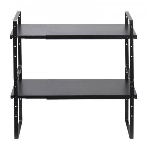 Adjustable Kitchen Cabinet Shelf Organizer Expandable 2 Tier Cabinet Shelf
