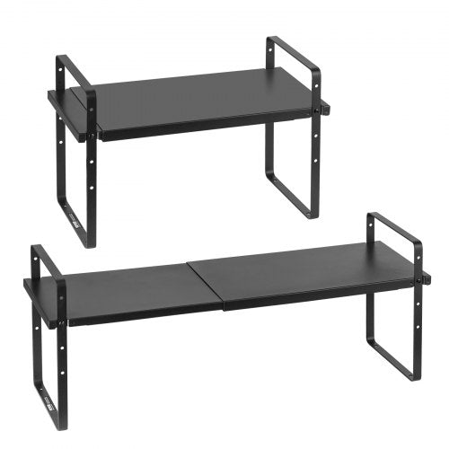 Adjustable Kitchen Cabinet Shelf Organizer Expandable 2 Tier Cabinet Shelf