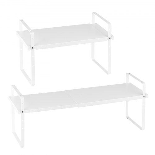 Adjustable Kitchen Cabinet Shelf Organizer Expandable 2 Tier Cabinet Shelf