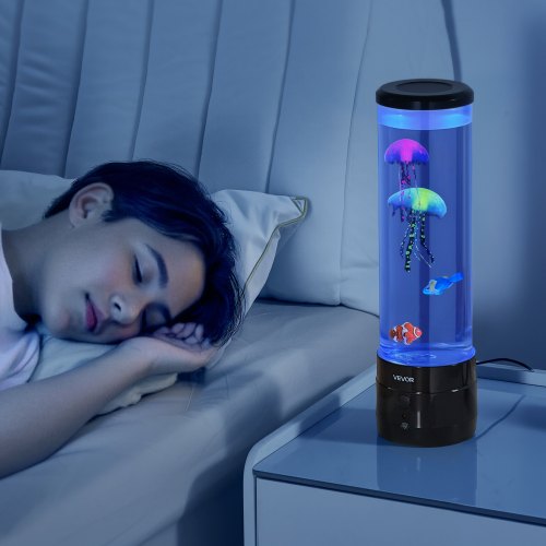 Sensory Bubble Tube Lamp 16 Color Changing Light Effects Water Fish Lamp