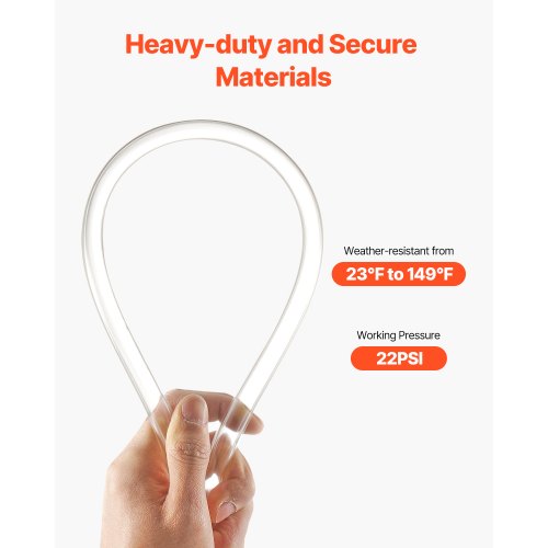 Clear Vinyl Tubing 12 ID x 58 OD 10FT Plastic PVC Tubing Flexible and Cuttable