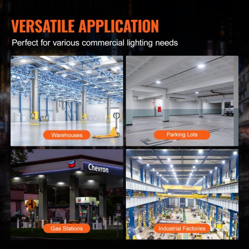 4 Pack LED Canopy Lights 150W 16500LM 5000K Daylight Commercial Industrial