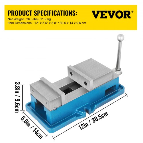 Non Swivel Milling Lockdown Vise 4 Inch Precision Bench Clamp 100mm Width