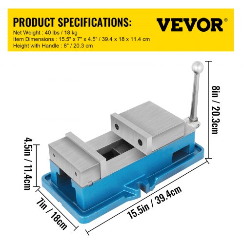5 SuperLock Vise For NCCNC Machines Bench Clamp Vise High Precision Vise