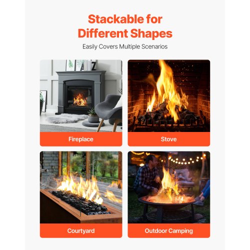 Lava Rocks812 inch Fire Stones Lava Rocks For Fire Pit Reusable Fire