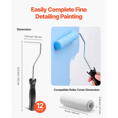 4 Inch Paint Roller Frame Paint Handles Fits 4 in Mini Roller Painting