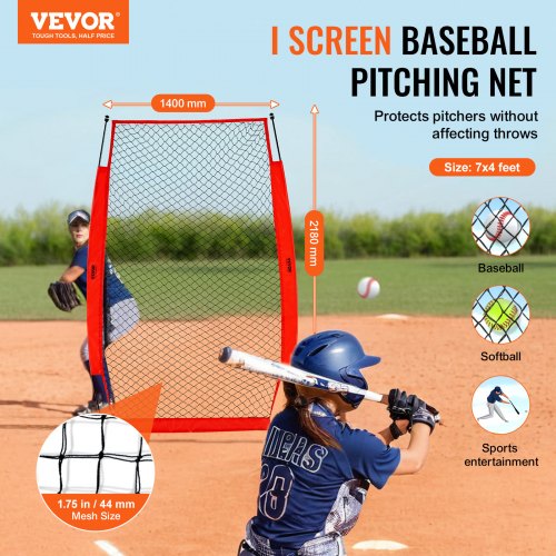 I Screen Baseball for Batting Cage 7x4 ft Baseball Softball Safety