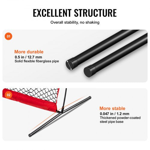 I Screen Baseball for Batting Cage 7x4 ft Baseball Softball Safety