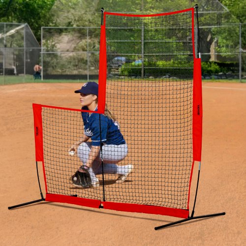 L Screen Baseball for Batting Cage 7x7 ft Baseball Softball Safety
