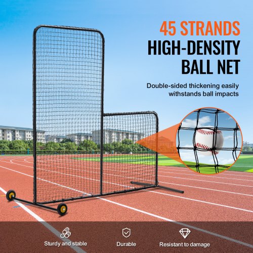 L Screen Baseball for Batting Cage 7x7 ft Softball Safety Screen Body