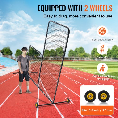 L Screen Baseball for Batting Cage 7x7 ft Softball Safety Screen Body
