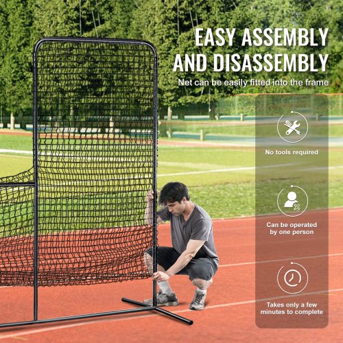 L Screen Baseball for Batting Cage 7x7 ft Baseball Softball Safety Screen