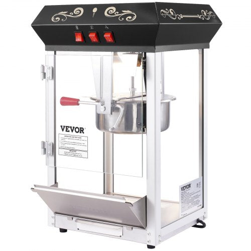 Popcorn Maker 850W Popcorn Popper Machine 8 Oz Kettle Makes 48 Cups per Batch