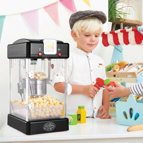 Popcorn Maker 300W Popcorn Popper Machine 25 Oz Kettle Makes 4 QT per Batch