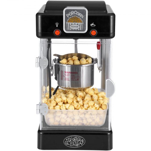 Popcorn Maker 300W Popcorn Popper Machine 25 Oz Kettle Makes 4 QT per Batch
