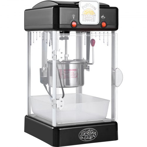 Popcorn Maker 300W Popcorn Popper Machine 25 Oz Kettle Makes 4 QT per Batch