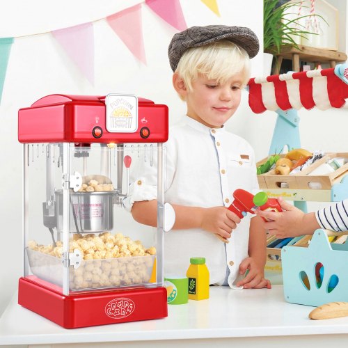Popcorn Maker 300W Popcorn Popper Machine 25 Oz Kettle Makes 4 QT per Batch