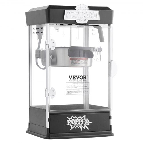 Popcorn Maker 480W Popcorn Popper Machine 4 Oz Kettle Makes 1.5 Gallon per Batch