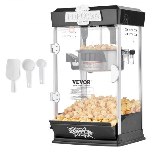 Popcorn Maker 480W Popcorn Popper Machine 4 Oz Kettle Makes 1.5 Gallon per Batch