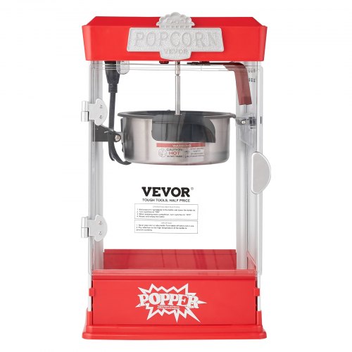 Popcorn Maker 480W Popcorn Popper Machine 4 Oz Kettle Makes 1.5 Gallon per Batch