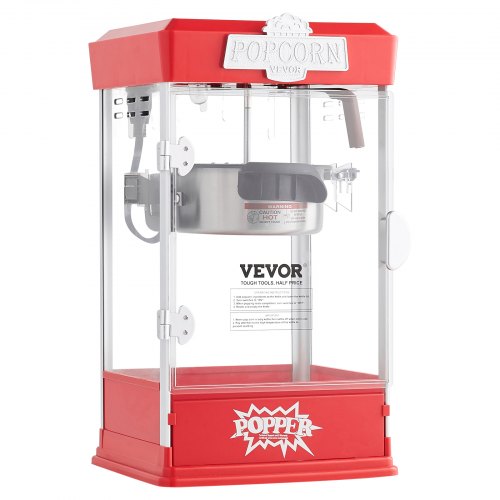 Popcorn Maker 480W Popcorn Popper Machine 4 Oz Kettle Makes 1.5 Gallon per Batch
