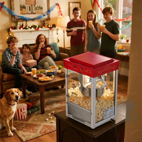 Popcorn Machine 8oz Stainless Steel Kettle 800W Commercial Countertop