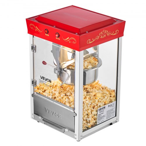 Popcorn Machine 8oz Stainless Steel Kettle 800W Commercial Countertop